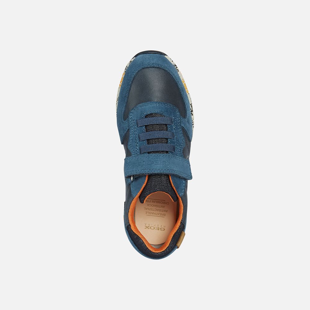 Geox Sneakers Navy/Orange Alben - Geox Boys Shoes - ZVITCM790